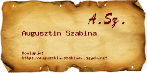 Augusztin Szabina névjegykártya