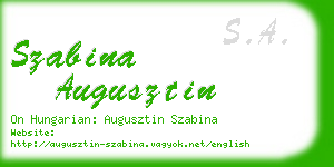 szabina augusztin business card